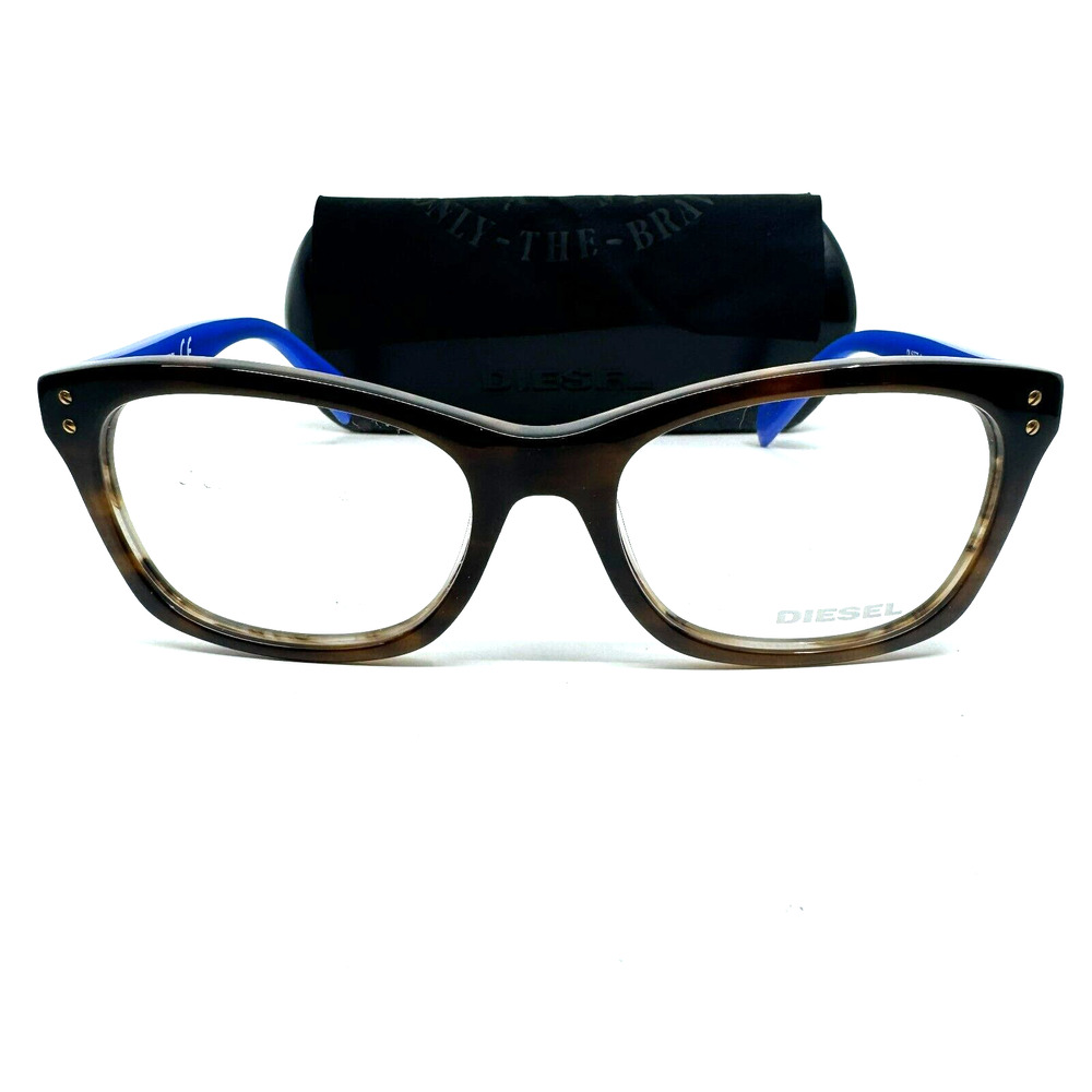 Diesel DL5073-1 Eyeglasses Frames Brown Tortoise Blue Cat Eye‎ 53-17 H11981